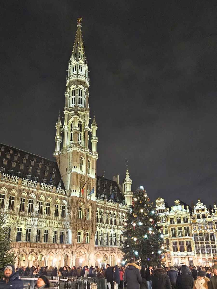 Brussels Grand Place at night