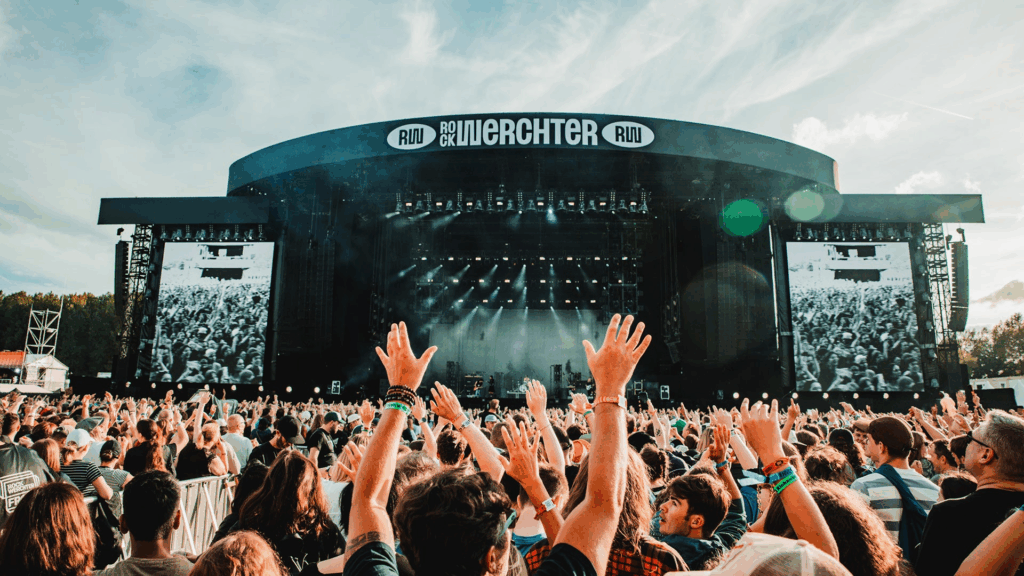 Rock Werchter music festival in Belgium